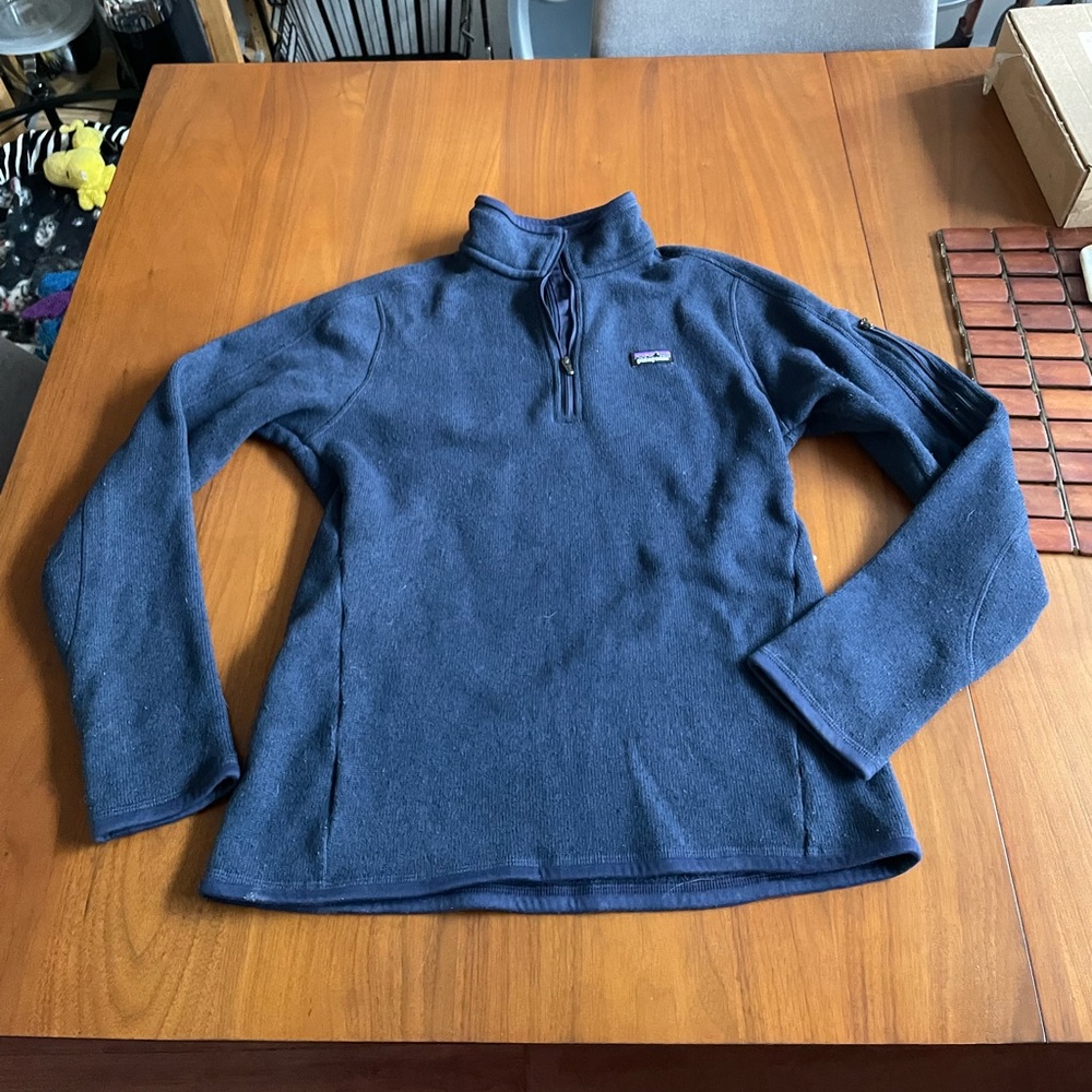 Patagonia Navy Blue Quarter-Zip Fleece Pullover